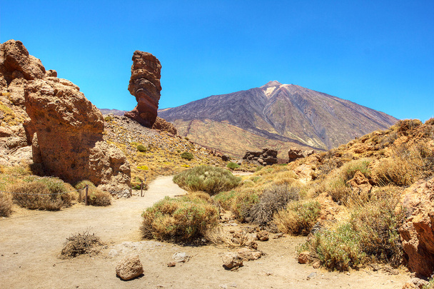 stożkowe wulkan mount teide lub el teide - Zdjęcie, obraz