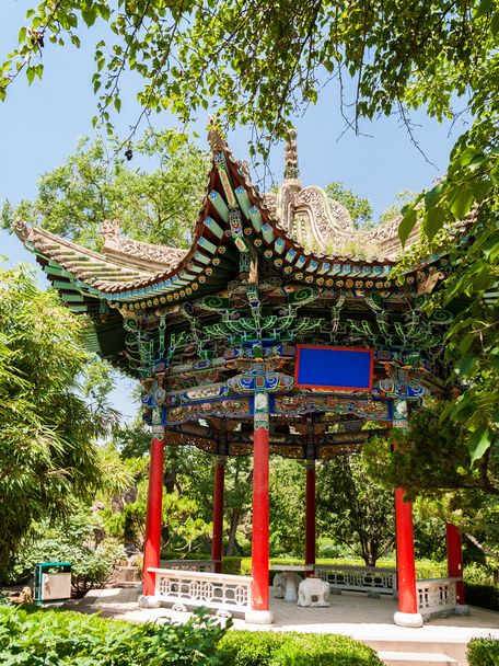 Tradiční dřevěný pavilon v Lanzhou - Fotografie, Obrázek