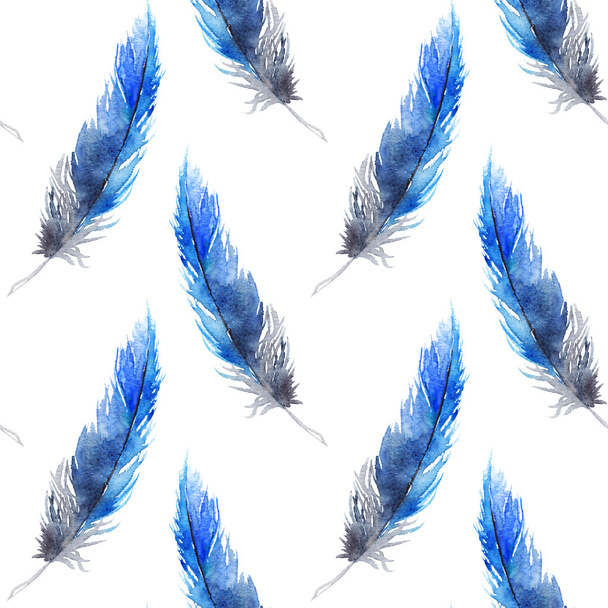 Акварель черный синий соевый перо бесшовный рисунок текстуры фона
 - Фото, изображение