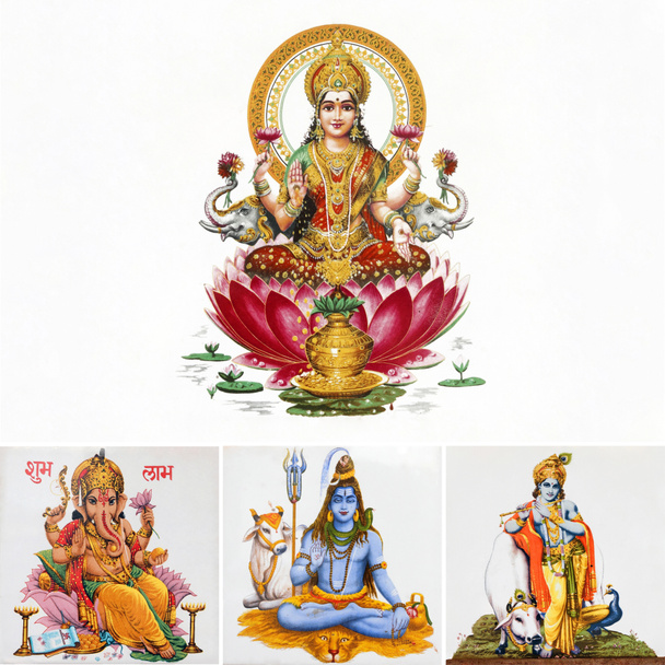 ヒンドゥー教の神々 と組成 - 写真・画像