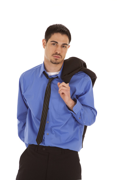 Business man jacket shoulder serious - Фото, изображение