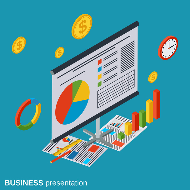 Business presentation vector concept - ベクター画像