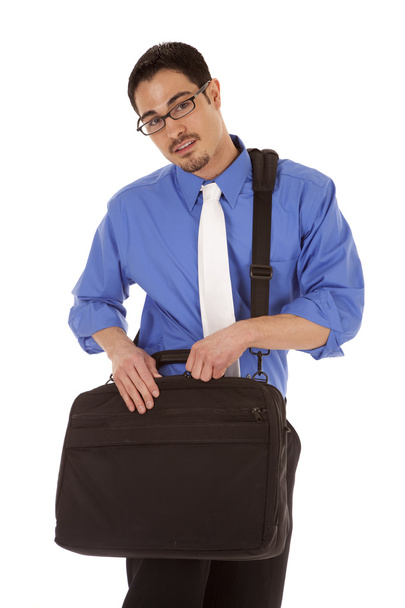 Business man with bag looking - Fotó, kép