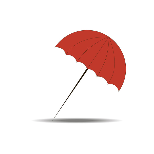 Strand paraplu illustratie - Vector, afbeelding