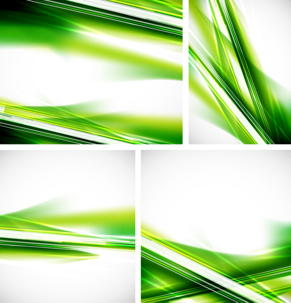 緑の線背景のセット - ベクター画像