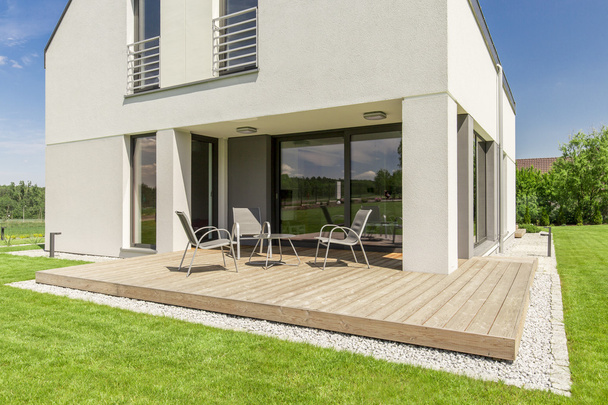 Minimalist modern house terrace - Zdjęcie, obraz