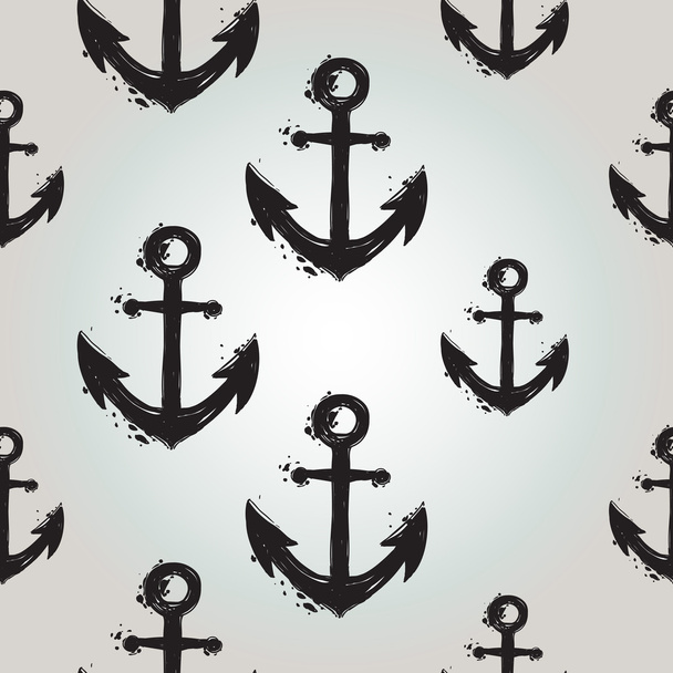 hand drawn anchor sign pattern - Vektor, obrázek