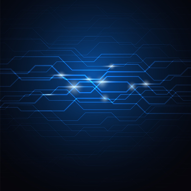Abstract circuit blue background - Vector, Image