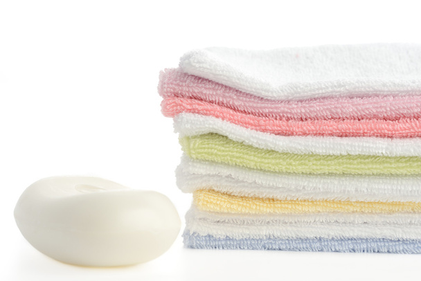 Pile de serviettes. Isolé
 - Photo, image