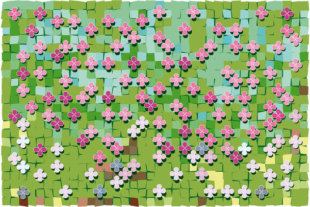 abstraktní zelené pixelated - Vektor, obrázek