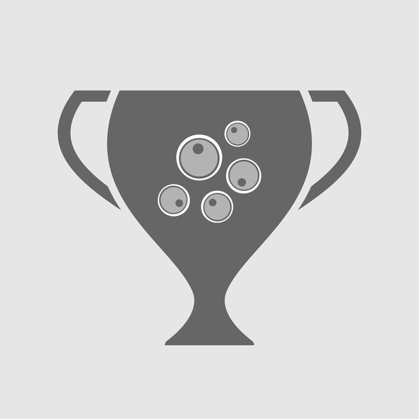 Icono de copa de premio aislado con
  - Vector, imagen