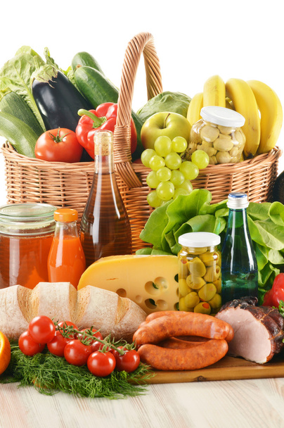 Composición con variedad de productos de alimentación
 - Foto, Imagen