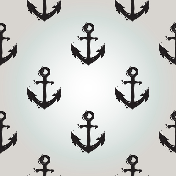 hand drawn anchor pattern - Vettoriali, immagini