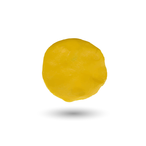 el pedazo de arcilla amarilla
 - Vector, Imagen