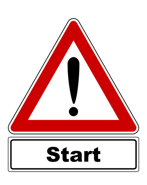Attention sign with exclamation mark and added information - Vector, Image