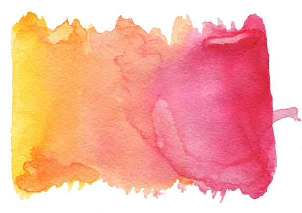 Pink-orange watercolor texture on a white background. - Foto, imagen