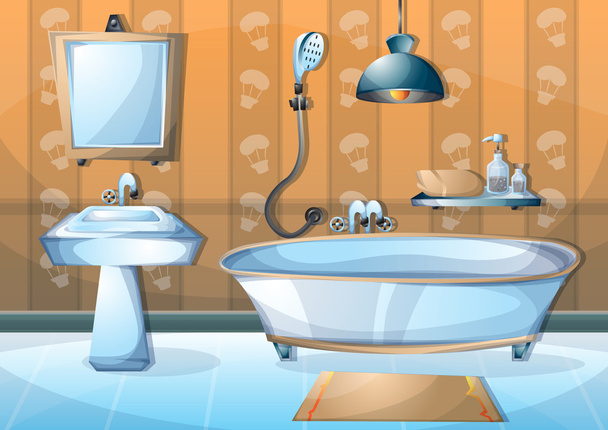 illustration vectorielle dessin animé salle de bain intérieure
 - Vecteur, image