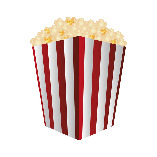 striped popcorn bag icon - Vecteur, image