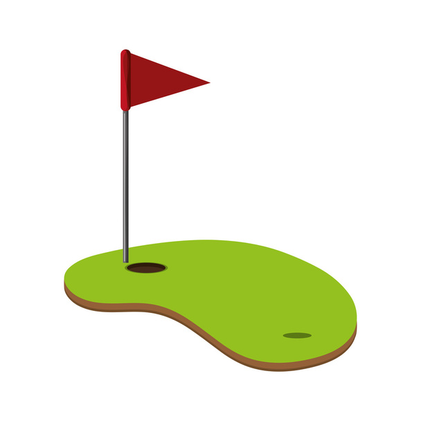 golf hole icon - Vektor, kép