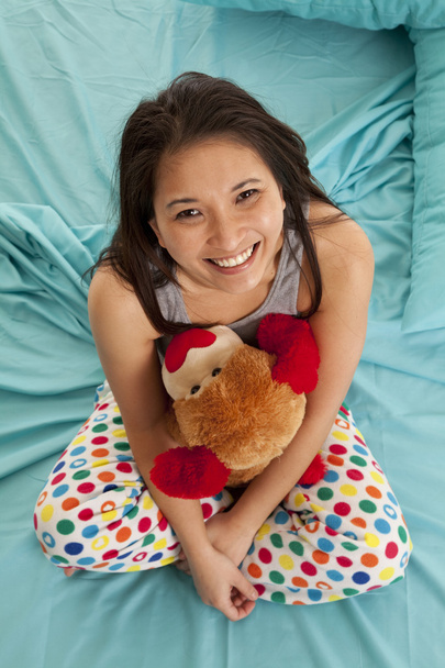 Pijamas oso vista superior feliz
 - Foto, Imagen