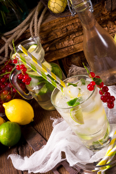 Apple currant soda with lime - Photo, image