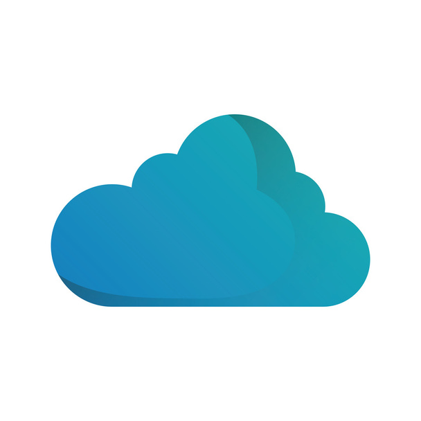 ícone de forma céu azul nuvem
 - Vetor, Imagem