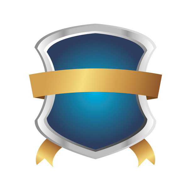 blue shield emblem icon - Vektor, obrázek