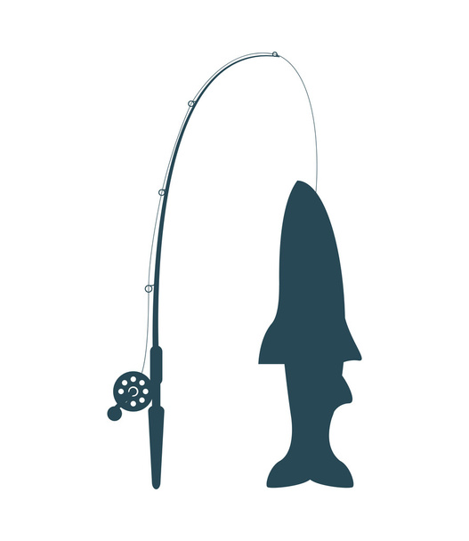 vara de pesca e vara ícone
 - Vetor, Imagem