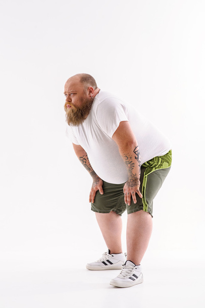 Fat guy cannot workout - Фото, изображение