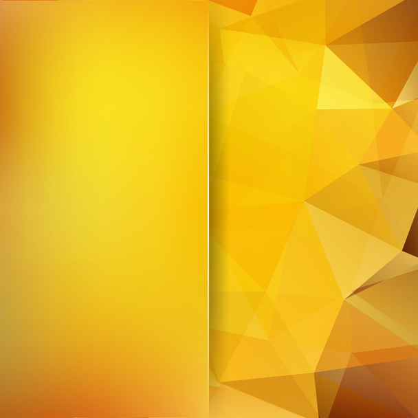 Polygonal vector background. Blur background. Can be used in cover design, book design, website background. Vector illustration. Yellow, orange colors - Vector, Image