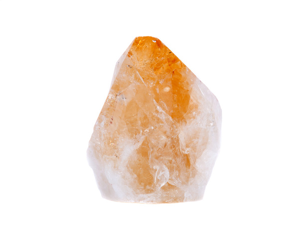 Cristal curativo de piedra punto citrino
 - Foto, imagen