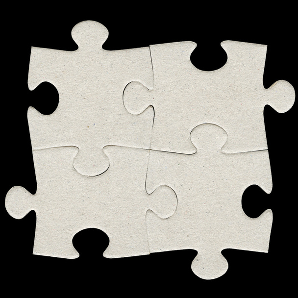Gray cardboard jigsaw puzzle - 写真・画像
