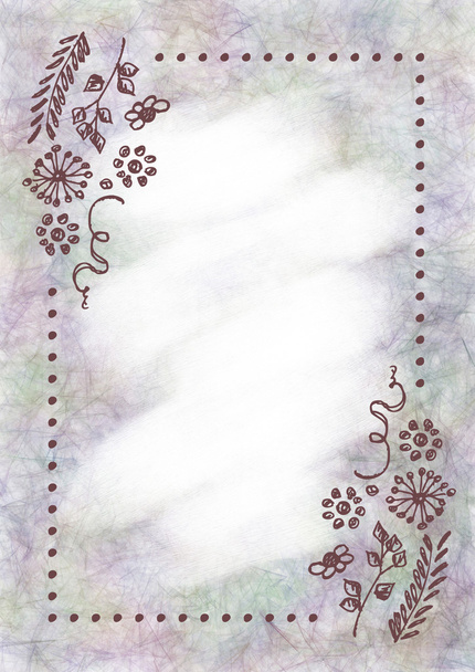 Drawn floral background - Foto, Imagen