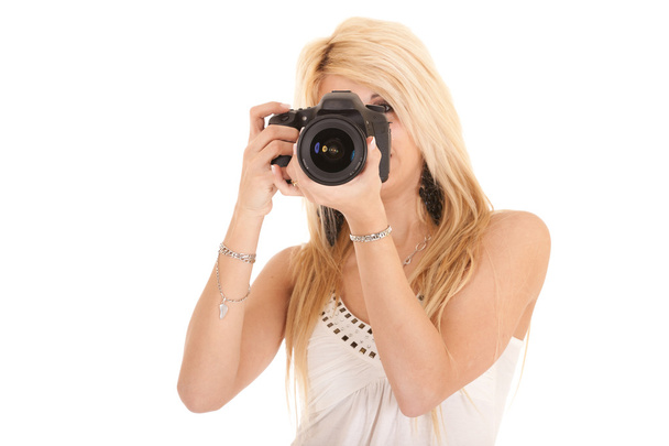 Femme blonde tournage photo
 - Photo, image