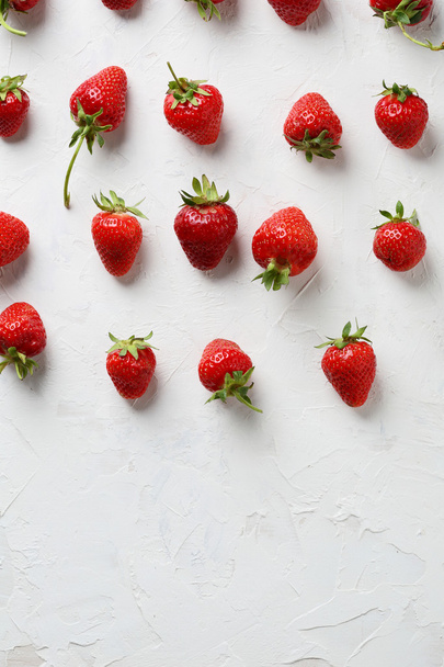 Strawberries ripe on white background - Fotó, kép