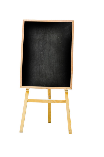 vertical photo of menu black board Isolated on white background, clipping path. - Foto, imagen