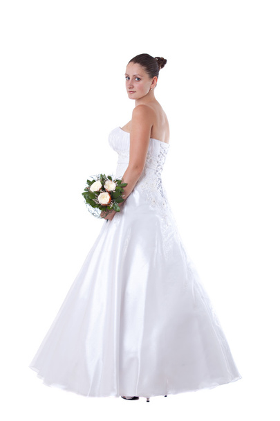 Bride with bouquet - Фото, зображення