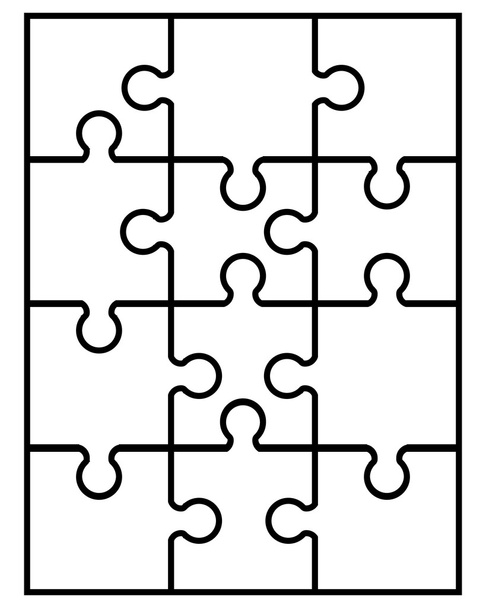 Puzzle bianco - Vettoriali, immagini