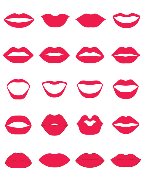 rode lippen vector  - Vector, afbeelding