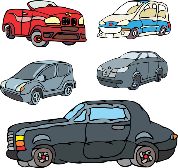 Σύνολο των κόμικς εμπορικών σημάτων μη-αυτοκίνητα - Διάνυσμα, εικόνα
