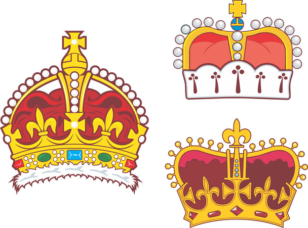 Conjunto de heráldicos coroas reais e príncipe
 - Vetor, Imagem