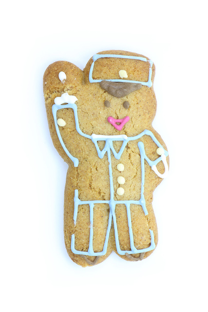 Gingerbread man. White background - Photo, Image