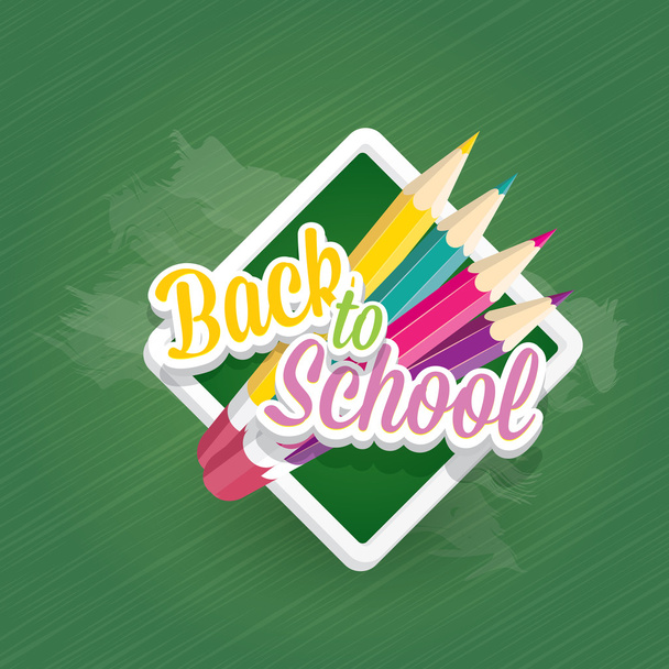 pencil with text Back to school vector background. - Vector, Image