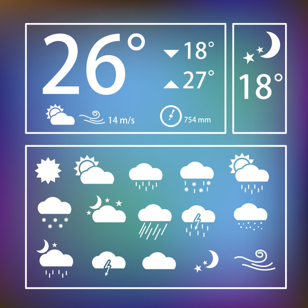icons for weather - Foto, Imagen