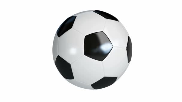 Ποδόσφαιρο, μπάλα ποδοσφαίρου, γυρίζει γύρω από τον άξονα  - Πλάνα, βίντεο