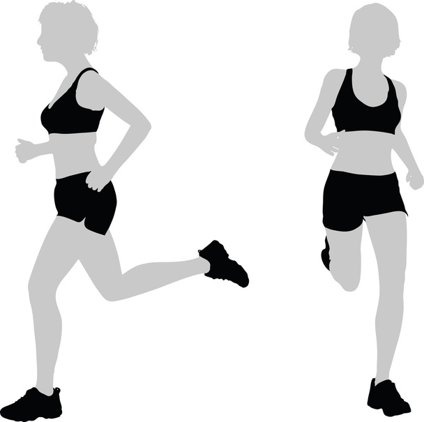 illustration of runner silhouette - Vector, Image