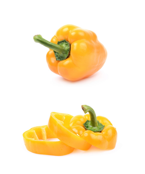 Slice of a bell pepper isolated - Photo, image
