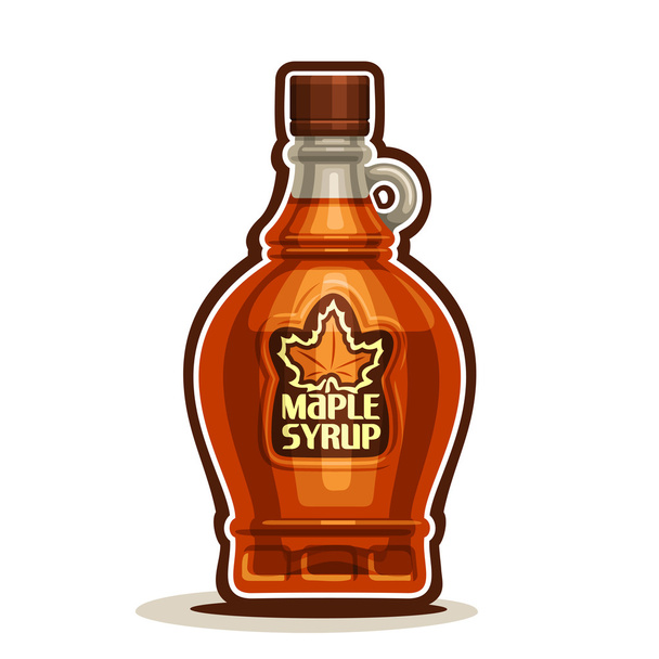 Logo wektor butelki syropu klonowego - Wektor, obraz
