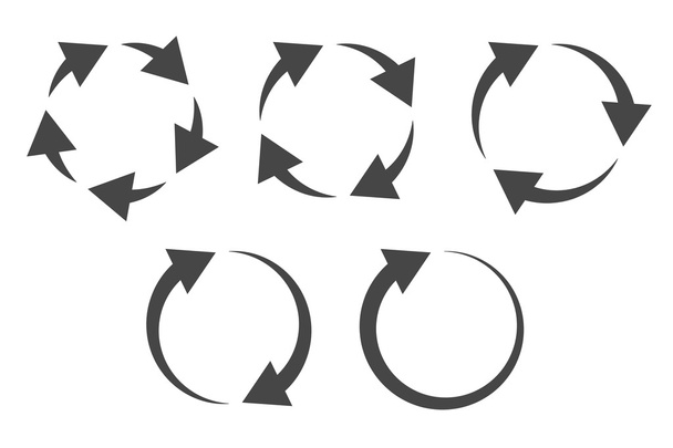 Набір піктограм круглих стрілок
 - Вектор, зображення