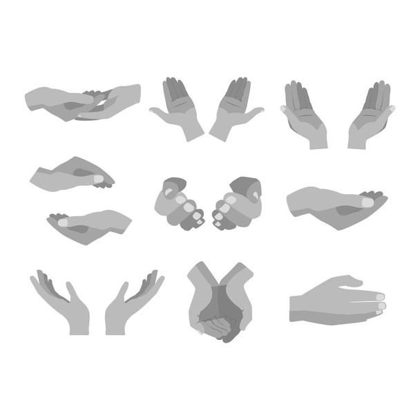 векторная иллюстрация человеческих рук. - Вектор,изображение